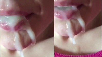 Коллекция снимков с молодыми женщинами, которые принимают сперму на губы и демонстрируют свое удовольствие.